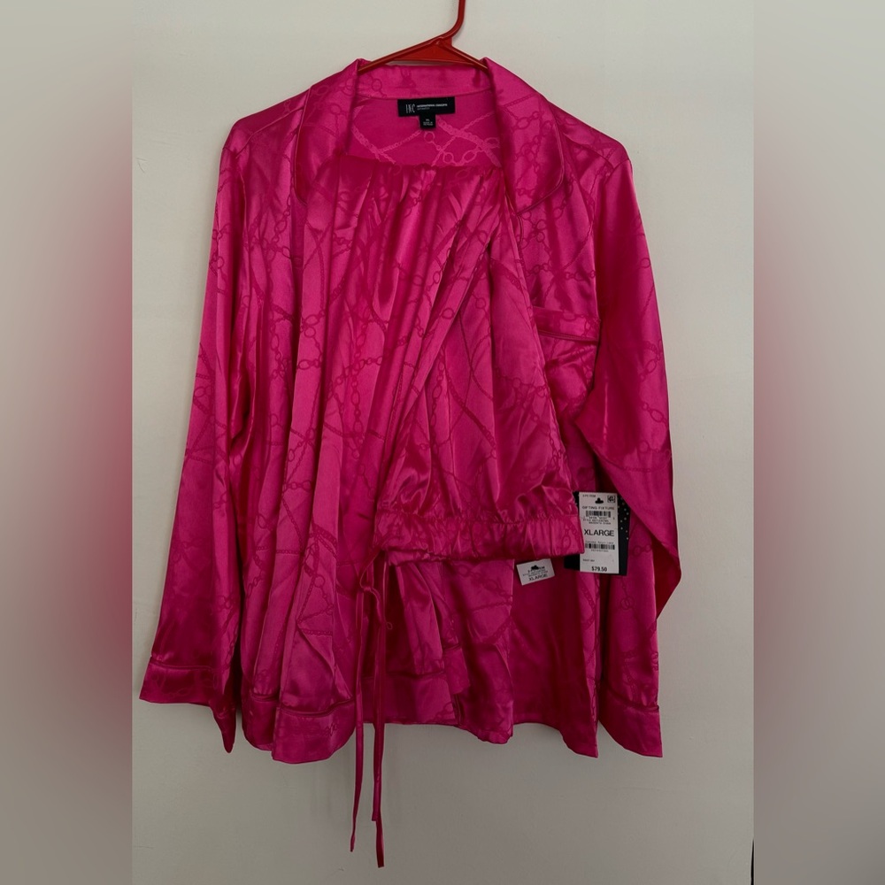 INC International Concepts Pink Silky Pajama Set